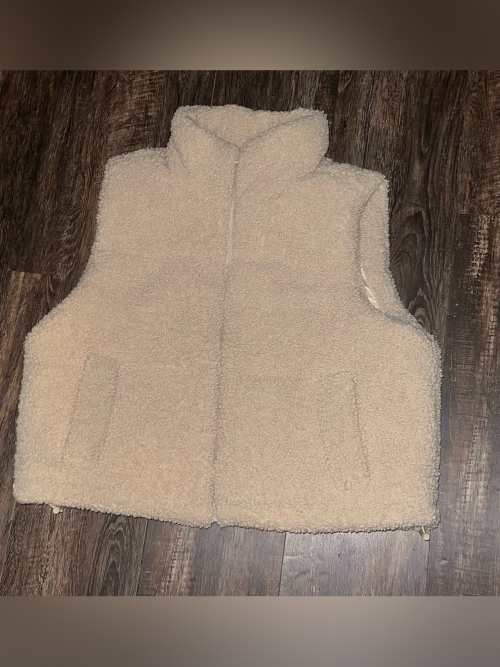 Vigoss Cream Sherpa Fleece Vest